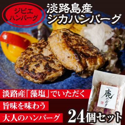 【ジビエハンバーグ】淡路島産シカハンバーグ24個セット　as23013