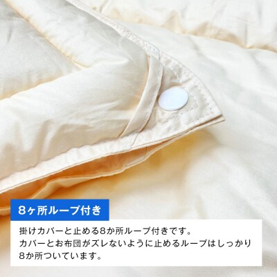 清潔掛ふとん 洗えるインビスタ ダクロン 2枚合わせ 日本製 SL ふわもち15TW　ao12066