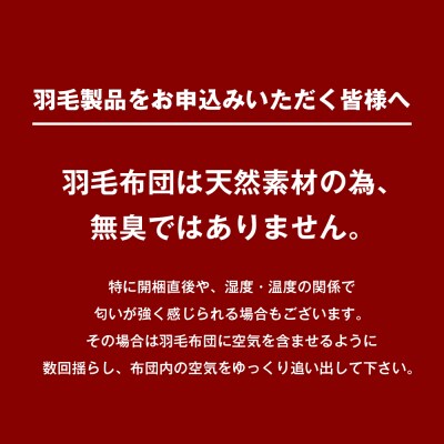 140×190cm 小さめ羽毛ふとん 0.6kg入 セミシングル ふわかる1406　ao12076
