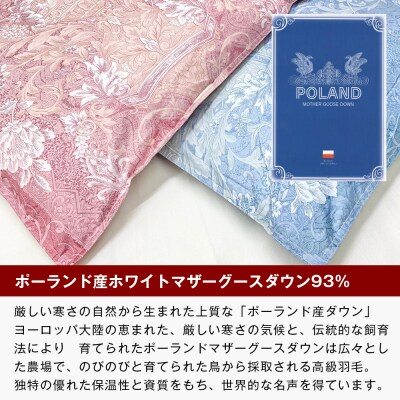 ポーランドマザーグース93% 80超長綿 肌掛羽毛 400g SL 80マザー04B　ao12024