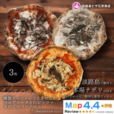 燻製モッツァレラときのこのマルゲリータと白ピッツァ・きのこのマリナーラ　aa50172