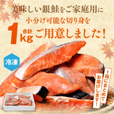 【訳あり】 銀鮭 切り身 合計 1kg_045-6128-A