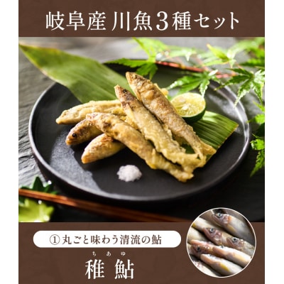 学校給食馴染みの岐阜県産川魚セット (稚鮎・あまご・鱒 3種)
