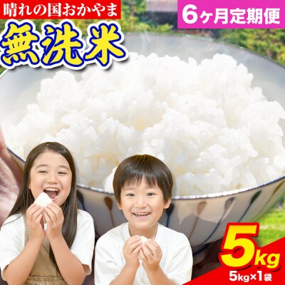 6ヶ月定期便 おかやま無洗米 5kg 米《お申し込み月の翌月から出荷開始》岡山県 笠岡市 無洗米