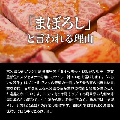 【A4～A5等級】おおいた和牛ミスジステーキ400g/100g×4枚_1103R