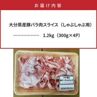 美味しい大分県産豚のしゃぶしゃぶ/バラ肉1.2kg_0044N