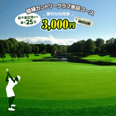 隨縁カントリークラブ恵庭コースゴルフ場利用券(3000円)