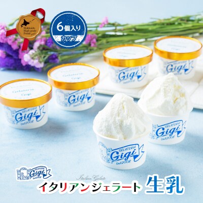 ジェラテリアGigiのイタリアンジェラート『生乳』【カップ6個入】