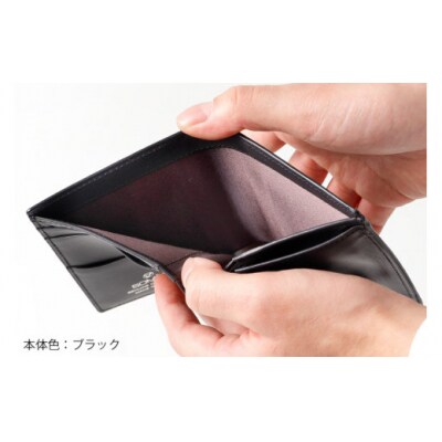 SOMES 財布 ディアマン ブラック DM-03 二つ折り 本革 [12260605-bk]