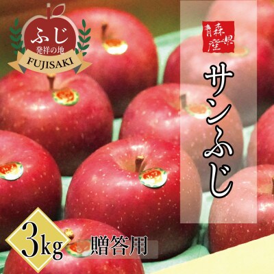 【前田農園直送】藤崎町産りんご 贈答用サンふじ約3kg