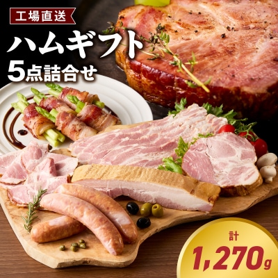 <工場直送>ハムギフト5点詰合せ　[210Y04]