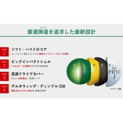 1ダース PHYZ ファイズ ホワイト ゴルフボール ブリヂストン