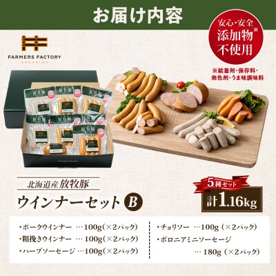 北海道産放牧豚 無添加ウインナーセットB
