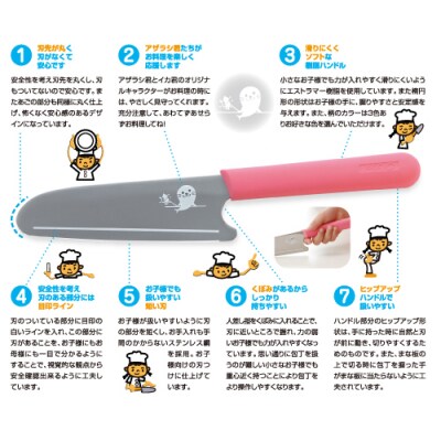 マックオリジナル　キッズキッチンナイフ KK-50 ブルー H8-178