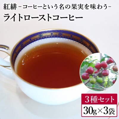 ライトローストコーヒー3種セット　各30g×3種