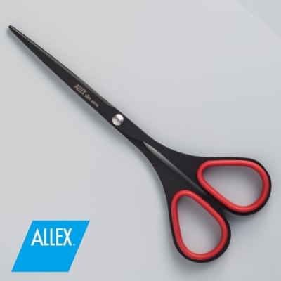 ALLEX スリム140 フッ素コート【レッド】スリムはさみ (11164R)
