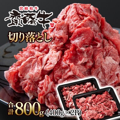 宮崎和牛　齋藤牛　切り落とし　800g(400g×2)　[2250]