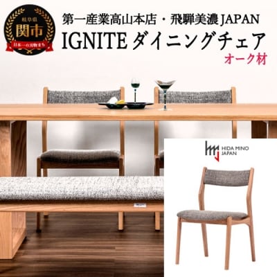 IGNITE ダイニングチェア【オーク材】JIG-DCO206 PNO/Dエディ#5RR