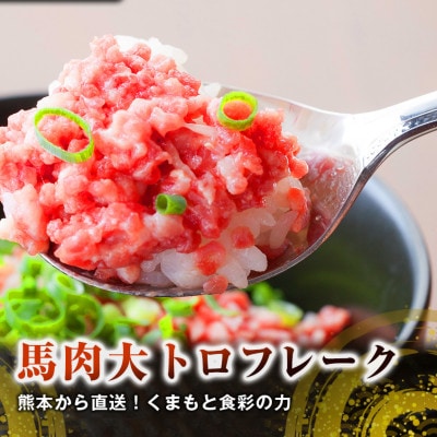 【国産馬刺し】熊本直送　上霜降り(トロ)300g+フレーク200g(高森町)