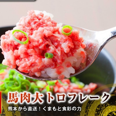 【国産馬刺し】熊本直送　上霜降り(トロ)400g+フレーク300g(高森町)