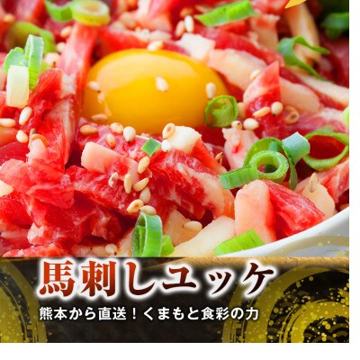 【国産馬刺し】熊本直送　赤身200g+ユッケ200gセット(高森町)