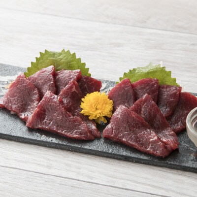 桜屋　赤身馬刺し400g 専用醤油付き150ml×1本(高森町)