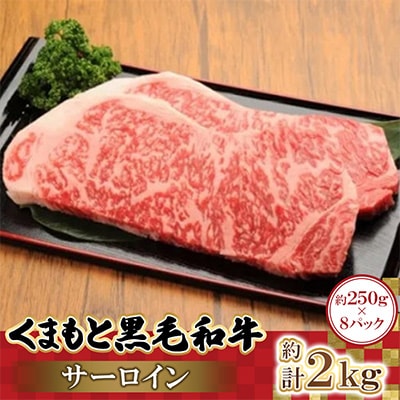 くまもと黒毛和牛サーロイン 250g×8パック　計2kg(高森町)