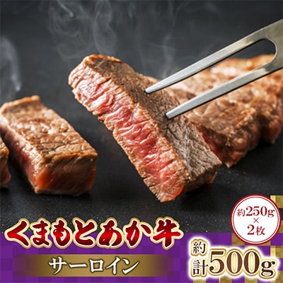 くまもとあか牛サーロイン　250g×2枚　計500g(高森町)