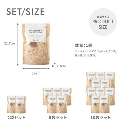【MW-TAKAMORI OUTDOOR BRAND-】SAWDUST(おがくず)1袋 麻紐付き