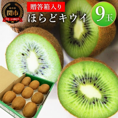 関市名産　洞戸キウイフルーツ9玉(贈答箱入)【12～1月に順次発送】