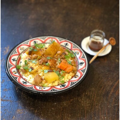 チキンマサラカレーとモロッコのクスクスセット