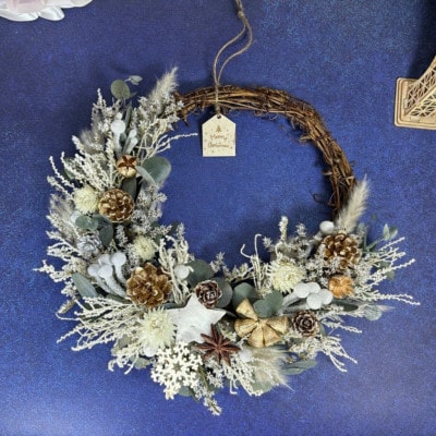 クリスマスハーフリース　くすみ系