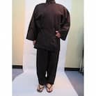 男性用紳士作務衣(紬調)　LLサイズ　茶色
