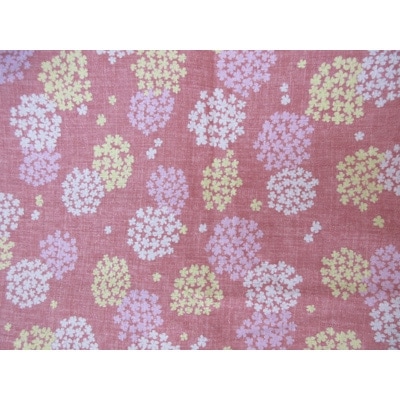 婦人初茜丸花文様作務衣