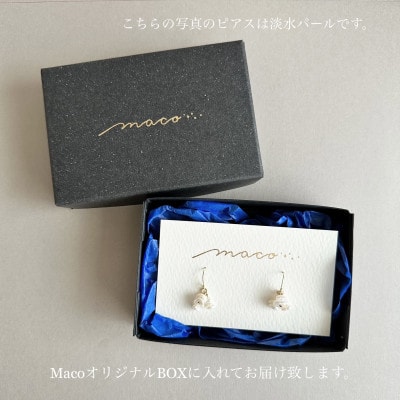 天然石ルビーフックピアス(Silver925 18KGP仕上げ)　
