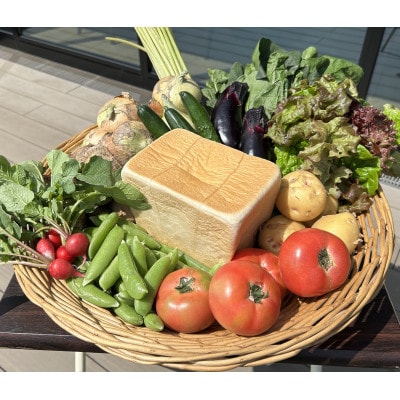 道の駅レスティ唐古・鍵の「オリジナル食パン1.5斤+季節の新鮮野菜8種類以上」大満足セット!!
