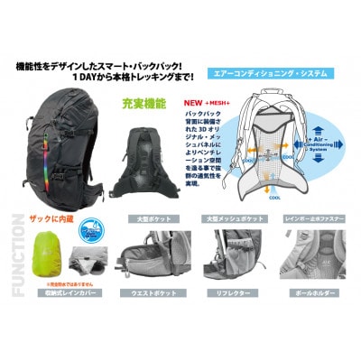 GROWHILL リュックサック　Elizabeth 35+ ダイヤモンドブラック