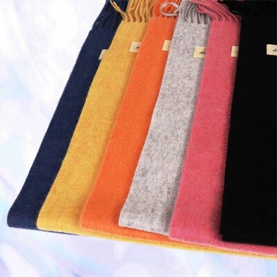 高級 カシミヤ100% 薄手 マフラー 無地 66302 レディース 内モンゴル産 ブルー