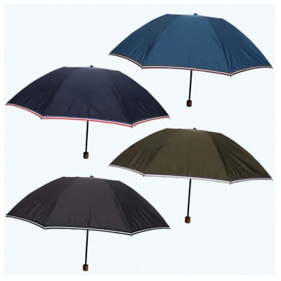 メンズ 雨傘 無地 カーキ 折りたたみ ミラトーレ ミニ傘 60cm 3つ折り 392301