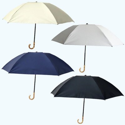 メンズ 晴雨兼用傘 3つ折り 完全遮光 サマーシールド 597501 日本製 ベージュ