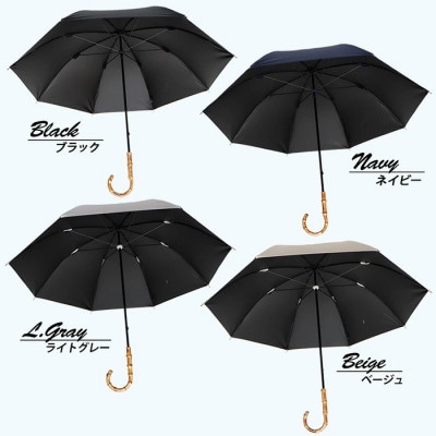 メンズ 晴雨兼用傘 長傘 完全遮光サマーシールド 337501 日本製 ブラック