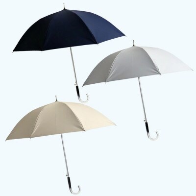 レディース 晴雨兼用傘 スライド長傘 完全遮光 サマーシールド 537501 日本製 ベージュ