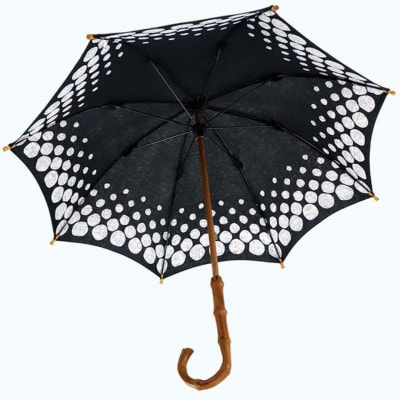 傘 長傘 日傘 レディース 藍染め 麻100% 手捺染 UV防止 523201 日本製 藍色