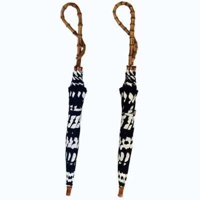 傘 日傘 長傘 レディース UV防止 花柄綿100% 521405 日本製 ブラック