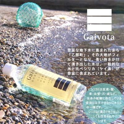 <定期便　Gaivota2箱(2L×12本)×6回>　北のハイグレード食品　北海道乙部町の天然シリカ