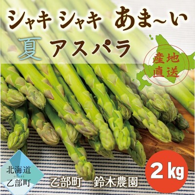 【先行受付中!7月中旬頃発送予定】<北海道産 夏採れグリーンアスパラ 2kg>シャッキリみずみずしい