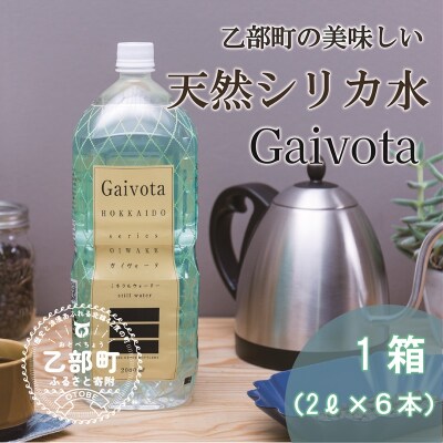 北のハイグレード食品　北海道乙部町の天然シリカ水【Gaivota　1箱(2L×6本/箱)】