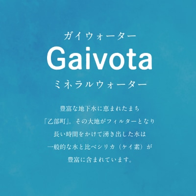 北のハイグレード食品　北海道乙部町の天然シリカ水【Gaivota　1箱(500ml×24本/箱)】