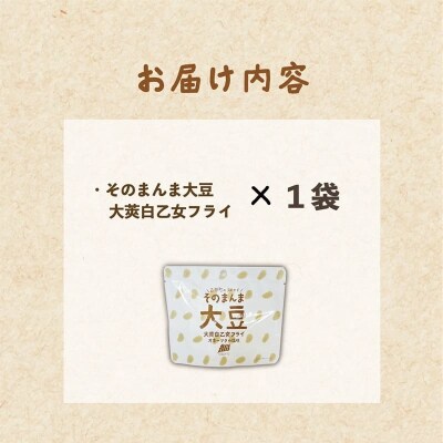 罪悪感ゼロ! 大豆そのままヘルシーおやつ【大莢白乙女フライ :1個】