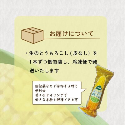 甘さにビックリ!鮮度そのまま【ささや農園産 極★凍結とうもろこし:12本】